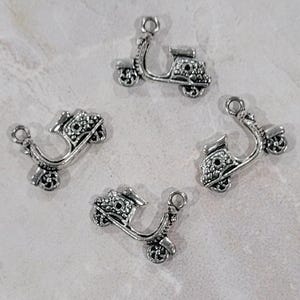 Scooter Charm, Pendant,Antique Silver Finish (CH-AS-42), 10 count