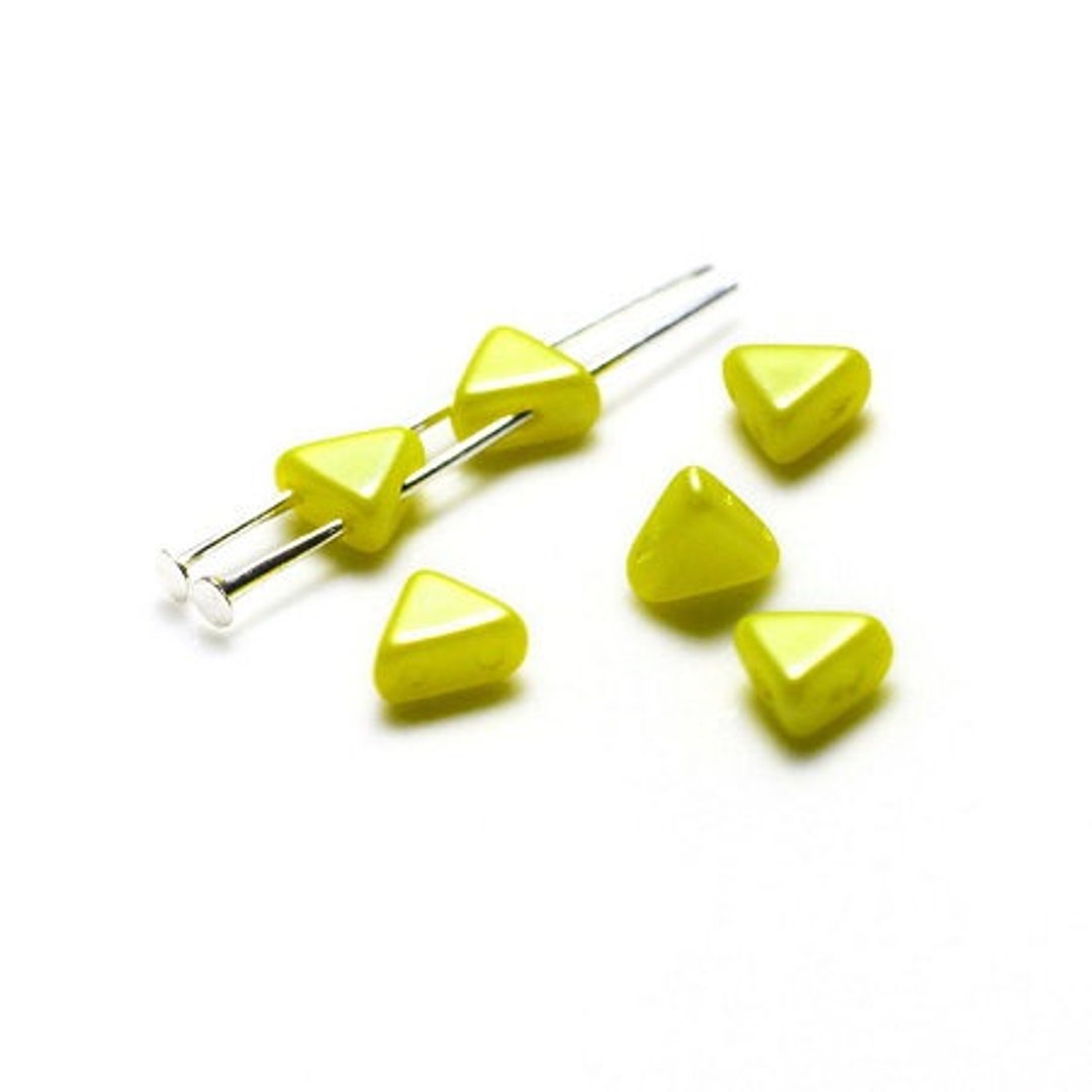 Kheops Par Puca, Pastel Jonquil, 2 Hole Glass Beads, (khp