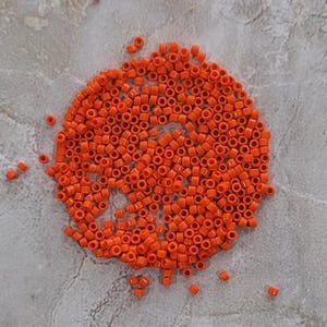 Miyuki Delica Bead, 11/0, Opaque Orange, DB722, 5 grams