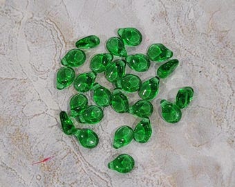 ピップビーズ、エメラルドグリーン、5 x 7 mm、(5012)、25個 - Etsy 日本