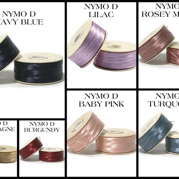 Nymo Thread, Size D, 64 yards, Various Colors Available