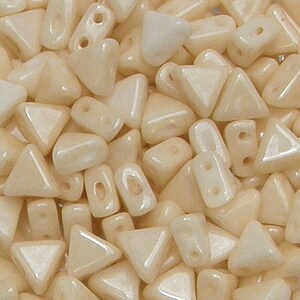 Kheops Par Puca, lustre beige opaque, perles de verre 2 trous (khp-03000-14413), 6 mm, 25 pièces