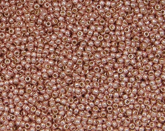 PermaFinish Galvanized Sweet Blush (Pink) Toho Seed Beads, Toho 15/o, (PF552), 8.33 grams
