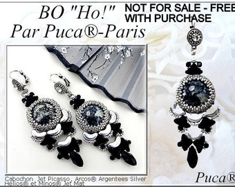 GRATUIT ! Motif de boucles d'oreilles HO par Puca - Paris, gratuit avec l'achat de perles, NE PAS acheter, voir la liste des matériaux et les détails de la commande dans la description