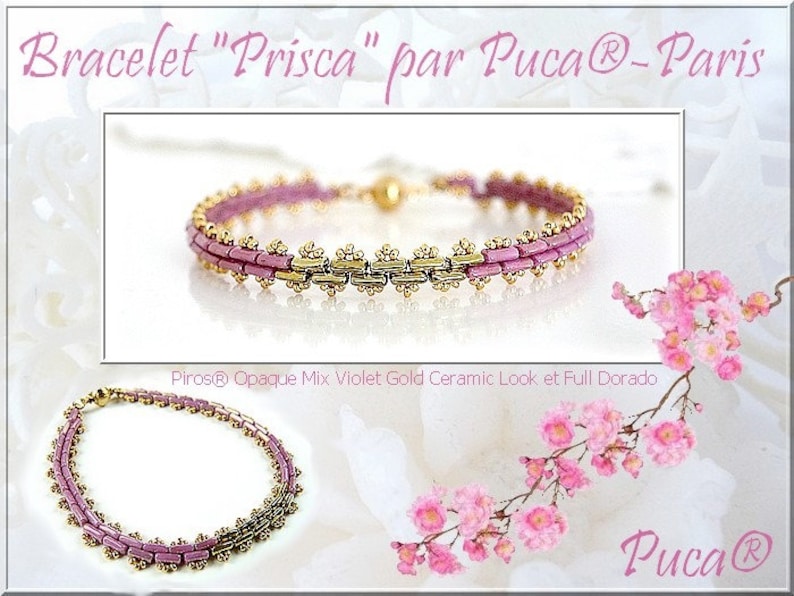 2-Hole Piros\u00ae par Puca\u00ae 5 x 3 x 2 mm, 10 grams Paris Bead 00030-65322 Crystal Gold Spotted