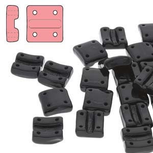Fixer Beads - Vertical Holes, Jet, 8 x 7 mm, (23980), 20 count
