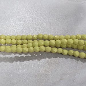 Fire Polish, Pacifica Honeydew, 2mm Round Bead, Czech Pressed Glass, (PS1010), 50 count