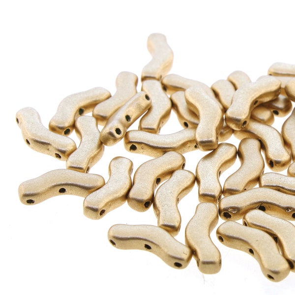 Bridge Beads, Bronze Pale Gold, 3-Hole, 3X12mm, (01710), 30 ct.