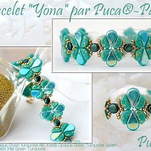 GRATIS! Yona armbandsmönster av par Puca - Paris, Gratis vid köp av pärlor, Köp INTE, Se materiallista och detaljer i beskrivningen