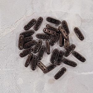 CzechMate Beam, Dark Bronze, 3 Hole Bead, 30 count, (397-210-14415)