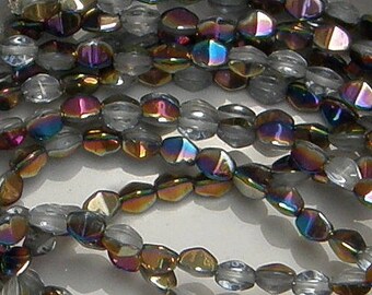 Pinch Bead, Crystal Vitrail, 50 ct, 5 x 3 mm, (00030-28101)