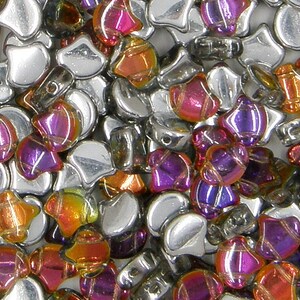 Ginko Bead, Backlit Tequilla, 2 Hole Bead, (GNK-00030-28002), 7.5 mm, 30 count