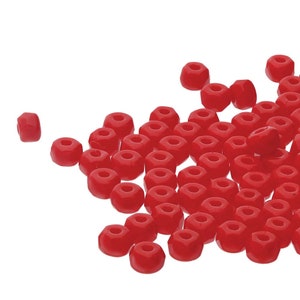 TRUE2 Faceted Micro Spacer Beads, Red, 2x3 mm, Rondelle, (93200), 50 count
