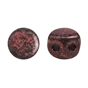 Kalos Par Puca, Metallic Matte Dark Violet, 2 Hole Glass Beads, (kal-23980-94108), 4 x 3mm, 5 gr.