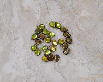 Pip Beads, Magic Green, 5x7mm, (95400), 25 count