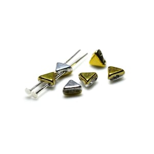 Kheops Par Puca, argent de Californie, perles de verre à 2 trous, (khp-00030-98550), 6 mm, 25 unités