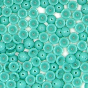 Teacup Bead, Turquoise, 2 x 4 mm, Bead Cap, (380-24-6313), 5 grams