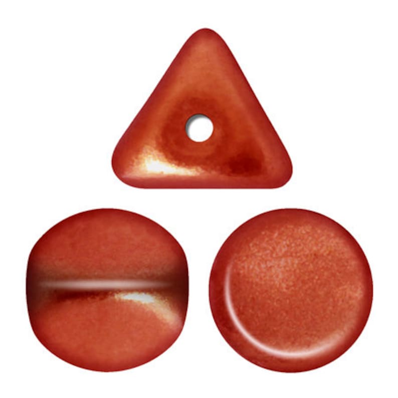 Czech Bead, 00030-01750 5x5 mm Ilos par Puca Bead 10 grams Bronze Red Matte