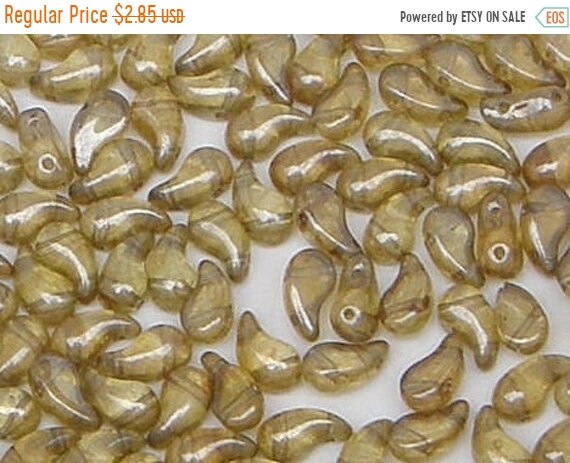 5x8mm ZOLIDUO Bead 30 count Hematite LZD-14400 2 Hole Glass Beads, Left Side Version