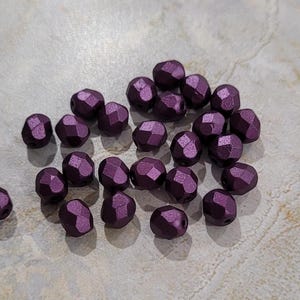 Fire Polish, Pastel Bordeaux, 3mm Round Bead, Czech Pressed Glass, (25032), 50 count
