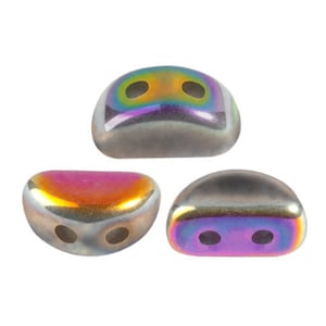 Perle Kos par Puca, Full Vitrail, 2 trous, 50 unités, 6 x 3 mm, 23980-28100