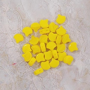 Ginko Bead, Opal Lime, 2 Hole Bead, (81210), 7.5 mm, 30 count