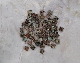 Miyuki Tila Bead, Light Smoke Topaz Picasso, 2-Hole, 5 x 2 mm, 2-Hole Czech Bead, (TL4505)
