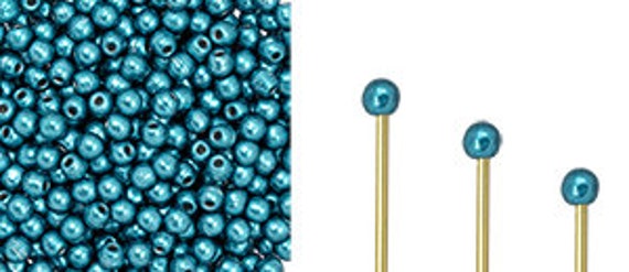 Starman Finial™ 2mm Half-drilled Round Bead, Saturated Metallic