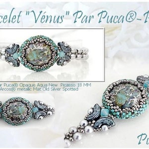 FREE! Venus Bracelet Pattern by par Puca - Paris, Free with Bead Purchase, Do NOT buy, See Materials list & order details in description