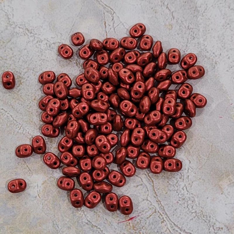 Red Lava Seed Beads - Etsy UK
