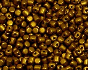 Minos par Puca Bead, Bronze Gold Matte, 5 grams, 2.5 x 3 mm, Czech Bead, (00030-01740)