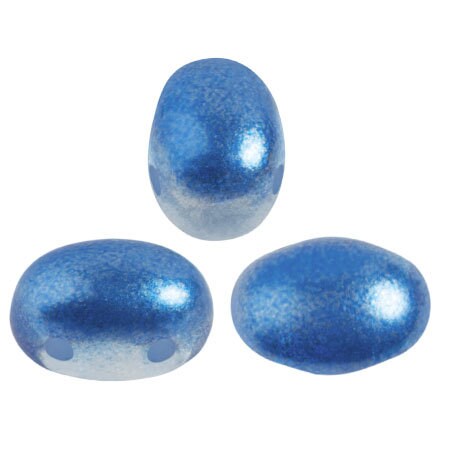 Samos® par Puca® Bead, Ice Slushy Blue Raspberry, 2-Hole, 25 count, 7 x 5 mm, (00030-24703)