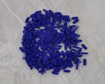 Miyuki Quarter Tila Bead, Opaque Cobalt, 2-Hole, 5 x 1 mm, 2-Hole Czech Bead, (QTL414)