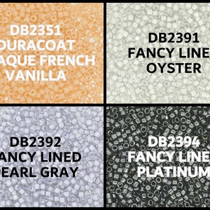 Miyuki, Delica Seed Bead, 11/0, DB2351, DB2391, DB2392, Db2394, 5 grams