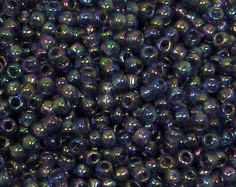 Toho 11/o Round Transparent Rainbow Sugar Plum Seed Beads, (tr-11-166D), 10 grams