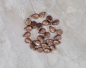 Pip Beads, Jet Full Capri Gold, 5x7mm, (27100), 25 count