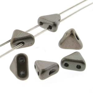 Kheops Par Puca, Gris arc-en-ciel, Perles de verre 2 trous, (khp-00030-01670), 6 mm, 25 pièces
