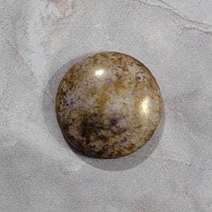 Cabochon par Puca® - Paris Bead, Opaque Mix Rose Gold Ceramic Look, 18mm diameter, Puca Cabochon, (03000-15695), Czech Bead