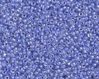 Toho 11/o Purple Lined Crystal Luster Seed Beads (TR-11-988), choice of 10 grams or 23 grams