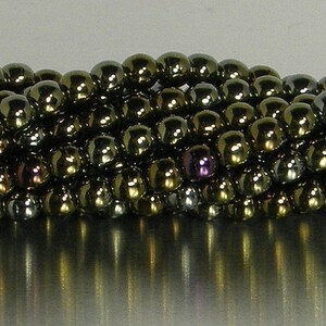 4mm Round Bead, Iris Brown, Druk Bead, (5-04-21415), 100 count