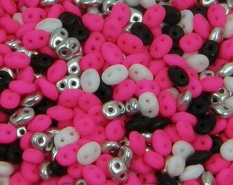 SuperDuo, Diva, 2 hole Beads, (duo5mix139), 2.5mmx5mm, 9 grams