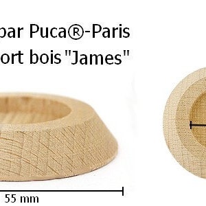 James Wood Support Base, Les perles par Puca®-Paris, 55 x 10 mm, 1 ct.