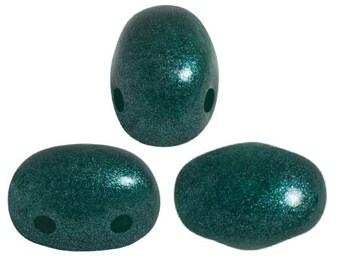 beads様 Samos® Par Puca® Bead, Dark Green Pearl Pearl, 2-hole, 25