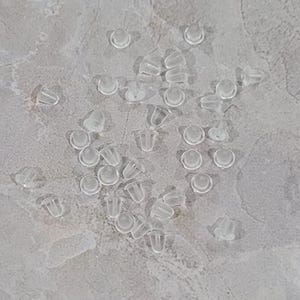 Plastic Earring Nuts, Earring Backs, Clear (EN-44-1), 100 count