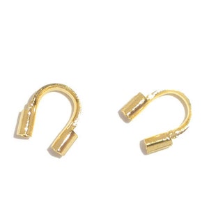 50 Count Gold Plated 5mm x 5mm Wire Guardians, Wire Protectors (WG-55-G)
