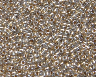 Toho 6/o Bronze (Gold) Lined Crystal Seed Beads (TR-06-989), 10 grams