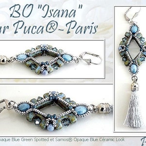 Free! Isana Earrings Pattern by par Puca - Paris, Free with Bead Purchase, DO NOT BUY, See Materials list & order details in description