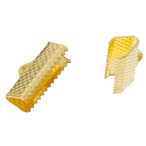Krimpuiteinde, vergulde krimpuiteinde, 16 mm x 8 mm krimp, 10 stuks (CE-16x8-G)