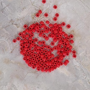 Toho 8/o Round Opaque Cherry Red Seed Beads, (tr-8-45A), choice of 10 grams or 23 grams