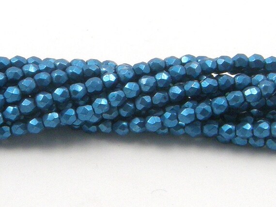 Saturated Metallic Quetzal Green 50 4 mm Czech Glass Fire Polish Beads